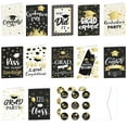 thumbnail image 1 of Precio sorpresa!Tarjeta de mensaje de temporada de graduación, surtido de tarjetas de graduación, negro y dorado, felicitaciones con sobre, 12 Uds., 1 of 5