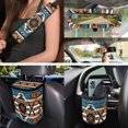 thumbnail image 3 of Uorisanigo Aztec Geometric Auto Seat Covers 15 PCS, Car Seat Cover Full Set with Steering Wheel Wrap Seatbelt Cover Pads Coasters Set Trash Can Air Vent Storage Bag Rearview Mirror Covers Keychain, 3 of 7