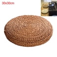 thumbnail image 2 of Round Straw Cushion Round Straw Cushion Yoga Meditation Cushion Silk Padding Floor Mat, 2 of 8