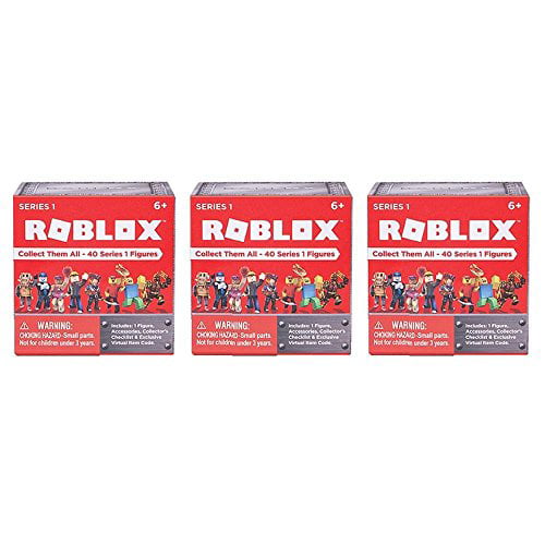 Lot of 3 RED Series 4 Roblox Blocks Blind Bag Collection Mystery Figures Sealed 