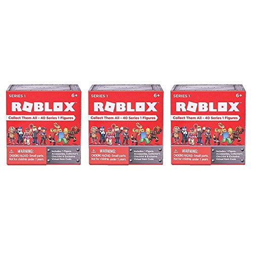 Roblox Series One Action Figure Mystery Box Pack Of Three Blind Bags Walmart Com Walmart Com - roblox blind bag opening
