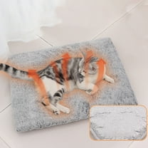 JLFNYA Self Heating Cat Bed,Outdoor Cat Bed,Cat Heating Pad Indoor,Super Soft Thermal Dog Crate Bed Mat for Sleeping,Self Warming Pet Kennel Pad for Small Medium Cats Dogs Indoor Outdoor