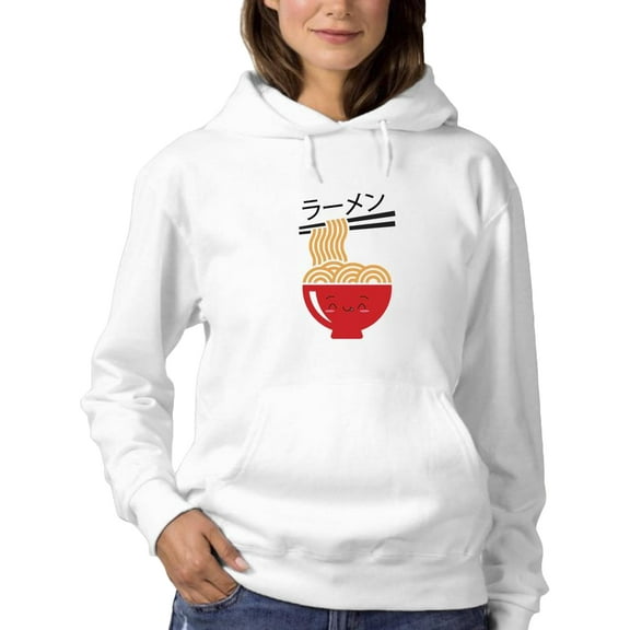 Happy Noodle Bowl Art Hoodie Women -Smartprints Designs, Female 3X-Large