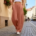 thumbnail image 2 of Linen Barrel Pants Women Baggy Summer Wide Leg High Waisted Palazzo Harem Pants Flowy Loose Fit Lantern Trousers, 2 of 4