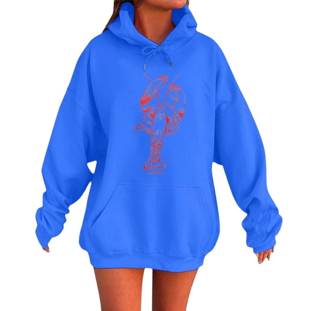 Chandail à Capuche pour Femmes Élégant Basique Manches Longues Col Rond Décontracté Doux Confortable pour l'Hiver