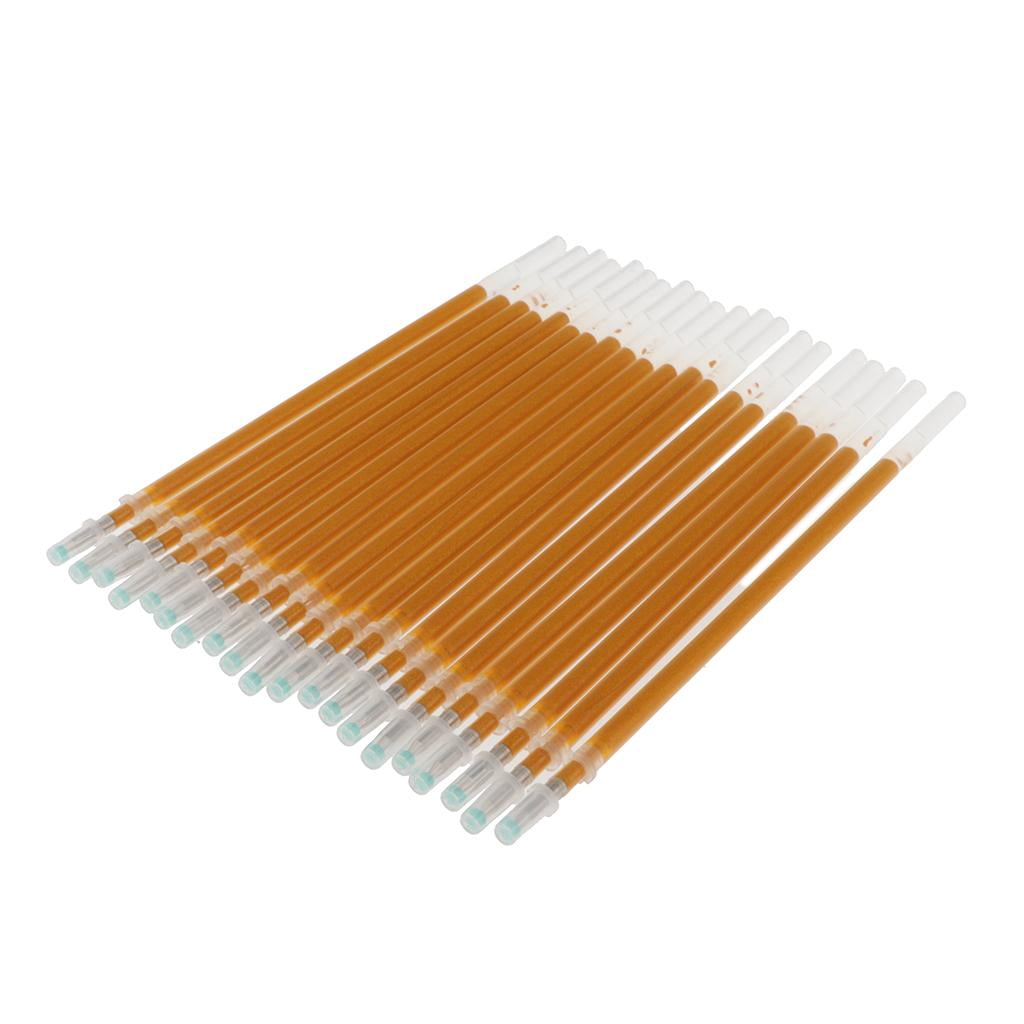 perfeclan 5x20 Pieces 0.7mm Gold Glitter Ink Gel Pen Refills Light Gold