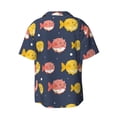 thumbnail image 2 of JUNZAN Mens Casual Button Down Shirts Short Sleeve Cute Puffer Fish Print Shirt-Medium, 2 of 7