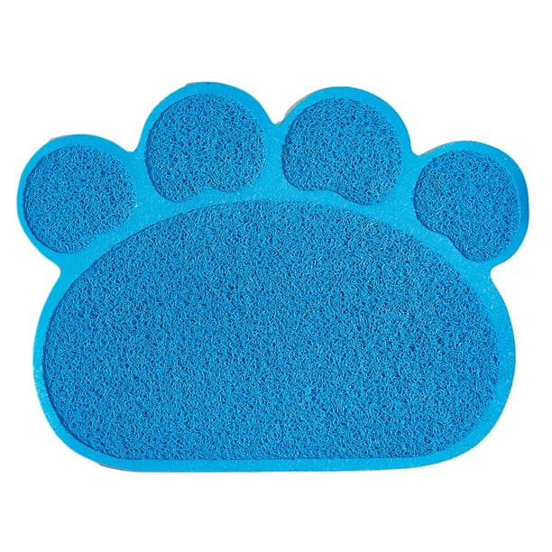 Methold Exquisitos manteles individuales artesanales: tapete para atrapar arena para gatos, resistente a desgarros, con costuras finas y que no Aseo de mascotas Azul