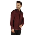 thumbnail image 3 of Bestman Solid Formal Shirt For Mens Button Down Shirt Front Patch Pocket Office Wear, 3 of 7