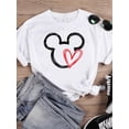 thumbnail image 1 of Disney Fashion Leopard Love Ear Trend Women Cartoon Print Clothing Mickey Mouse Tee Shirt Casual Graphic Short Sleeve T-shirtsM Gao Jinjia LED, 1 of 2