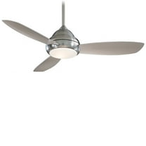 Ceiling Fan With Light Kit In Traditional Style 17.5 Inches Tall By 52 Inches Wide-Brushed Nickel Finish-Silver Blade Color Minka Aire Fans F517l-Bn