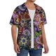 thumbnail image 2 of Fotbe Vintage Floral Camisa Estampada de Manga Corta para Hombre, Casual de Verano, Estilo Playero, Sin Arrugas-Small, 2 of 5
