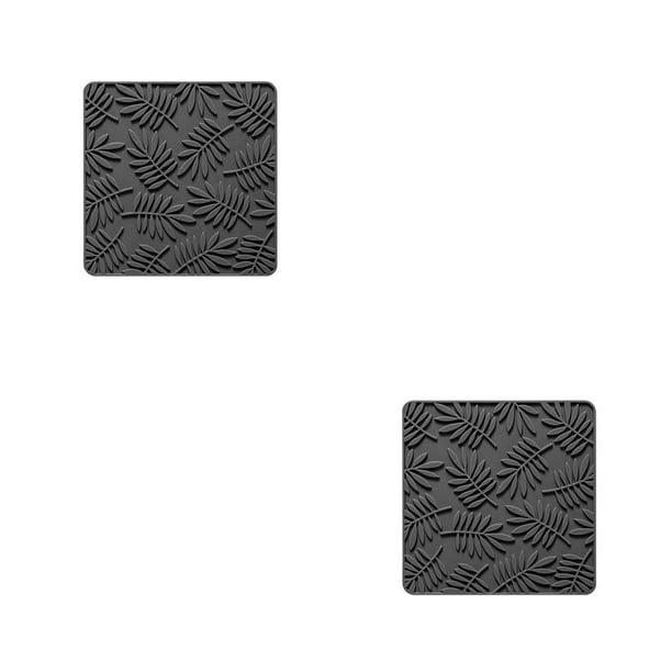 Kearding Posavasos de silicona para taza de café, alfombrilla para , cocina, lavable, reutilizable, para el hogar, acanalado, para mostrador, Gris 2Conjunto