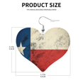 thumbnail image 3 of Leather Heart Earrings Dangle For Women Texas Flag Distressed Love Earrings Drop For Women, 3 of 6