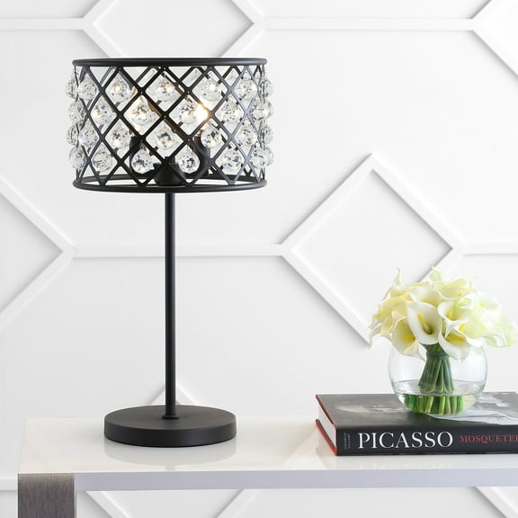 JONATHAN Y Gabrielle 22.5" Metal/Crystal LED Table Lamp, Oil Rubbed Bronze, JYL9022A
