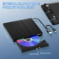 uvwlwu Portable External USB and Type C DVD Drive Burner Player for ...