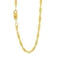 thumbnail image 2 of JewelStop 14k Solid Yellow Gold 1.5 mm Singapore Chain Necklace 20" Lobster Claw - 1.55gr., 2 of 6