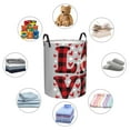 thumbnail image 4 of Fotbe Buffalo Plaid Love And Gnome Cesto de Ropa con Asas, Cesto Impermeable de Gran Capacidad, Bolsa de Lavado para Dormitorio, Cesto de Ropa con Ruedas y Asas-Medium, 4 of 6