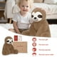 thumbnail image 3 of Peluche con forma de perezoso pesado Niuniu Daddy, 1,5 kg, para niños, 3 of 6
