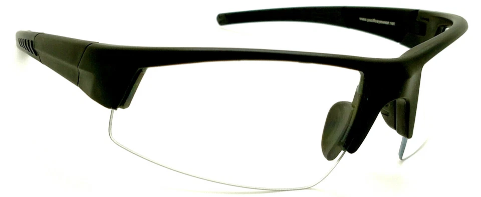 CIRCLE- Shooter'S Edge Terra Ii Z87.1 Safety Shooting Glasses Clear Lens Matte Black