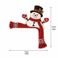 thumbnail image 3 of Christmas Snowman Door Frame Corner Decor, Winter Holiday Door Topper with Red Scarf & Holly Design, Cute Xmas Ornament for Entryway & Holiday Home Party (Snowman), 3 of 6
