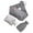 Grey, variant on Hot Water Bottle with Cover Waist Three-Piece Set of Hot Water Bag Warm Belt Cloth Pvc Water Bag, Warm Waist Warm Stomach Rubber Hot Water Bottle Hot Water Bottle Rubber