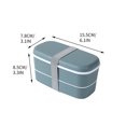 thumbnail image 2 of Gnmfd Food-Grade Double-Layered Lunch Box with Divided Compartments, Leak-Proof Microwave Safe Storage Container for Work Office Travel, Pasta Sandwich Salad Fruit Organizer Meal Prep, 2 of 2