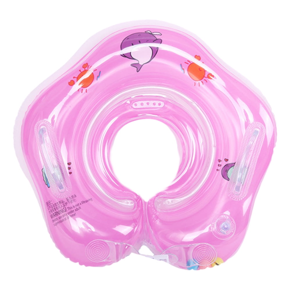 Flotador De Cuello Para Bebés De 0 A 6 Meses – Ajustable Y Sin Inflar (8/10 Cm) – Seguro, De PVC Suave Y Base Estable – Ideal Para Piscina, Bañera O Casa