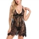 thumbnail image 1 of Lencería De Encaje Para Mujer Camisón Sexy Babydoll Patrón De Bordado Camisón Con Cuello En V Profundo, 1 of 8