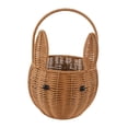 thumbnail image 3 of Cesta de almacenamiento portátil, cesta tejida con forma de animal y asa, cesta organizadora L, 3 of 9