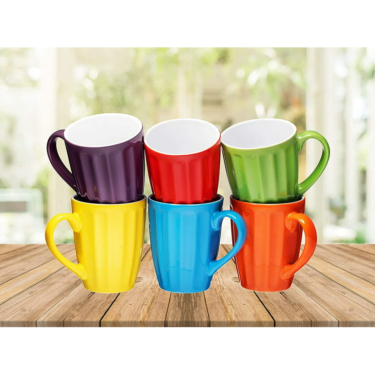 Bruntmor  Coffee Mug Set Set Of 6 Large-Sized 16 Ounce Ceramic Coffee Mugs  