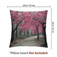 thumbnail image 4 of Acheng Throw Pillow Cover Blossoms in Central Park Landscape Cherry Trees Forest Spring Season Picture Decorative Pillow Case Funny Home Decor Square Cushion Pillowcase Set Of 2 24x24in, 4 of 7