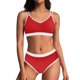 thumbnail image 2 of Traje de baño tankini de cintura alta para mujer, traje de baño de dos piezas con bloques de color, traje de baño de dos piezas para mujer, trajes de baño tankini para mujer, traje de baño de 2 piezas, 2 of 9