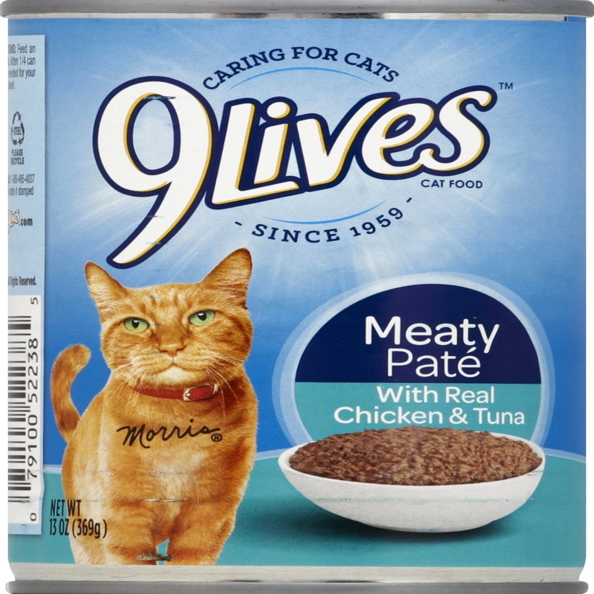 (2 pack) 9Lives Meaty Paté with Real Chicken & Tuna Wet Cat Food, 13-Ounce, 12 Count