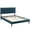 Azure, variant on Modway Jessamine Full Fabric Platform Bed with Squared Tapered Legs in Gray