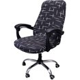 thumbnail image 1 of Printed Office Chair Covers, Stretch Computer Chair Cover Universal Boss Chair Covers Modern Simplism Style High Back Chair Slipcover (Star City-Dark Gray, Large), 1 of 6