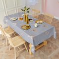 thumbnail image 3 of Blue Boho Bohemia Rainbow Hearts Pattern Rectangle Tablecloth 60"x102",Waterproof Polyester Rectangle Table Cloth, Wipeable Spillproof Polyester Tablecloth for Dining, Camping, Indoor and Outdoor, 3 of 6