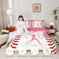thumbnail image 4 of Erosebridal Pink Dripping Baseball Stitch & Batter Silhouette Graphic Full Size Comforter Sets 3 Pieces, Baseball Graphic Bedding Sets for Girls Kids,Lightweight Room Decor, 4 of 4