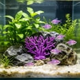 thumbnail image 4 of Purple Artificial Coral, Fish Tank Aquarium Decoration, Realistic Coral Reef Ornament for Fish Tank, Safe Hideout for Fish Shrimp Freshwater Saltwater, 3.9x3 Inch, 4 of 6