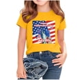thumbnail image 5 of Odeerbi Toddler Kids Boys Girls 4th of July T-Shirt Short Sleeve American Flag Graphic Tee, 5 of 6