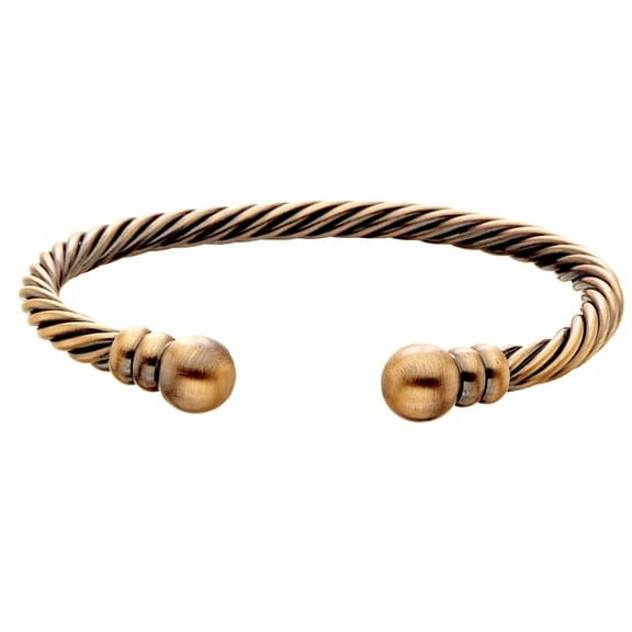 Copper Bangle Antique Style Magnetic Bracelet