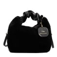 thumbnail image 2 of Bolso de mano de felpa suave Yinane mujer bolso hombro multifunción negro Tote de hombro, 2 of 5