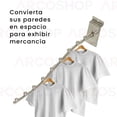 thumbnail image 2 of Gancho Blister Curvo Exhibidor Para Ropa Cascada 9 Balines Panel Ranurado 10 Pz Arcoshop BX-006, 2 of 6