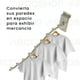 thumbnail image 2 of Gancho Blister Curvo Exhibidor Para Ropa Cascada 9 Balines Panel Ranurado 10 Pz Arcoshop BX-006, 2 of 6