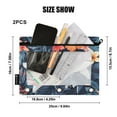 thumbnail image 3 of Shark in Flowers and Leaves 2 Pack Pencil Pouch for 3 Ring Binder Smooth Zipper Folders with Pockets Clear Window Pencil Case, 3 of 6