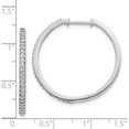 thumbnail image 4 of 14K White Gold Diamond Milgrain Hinged Hoop Earrings (29 X 29) Made In India em4280-055-wa, 4 of 5