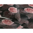 thumbnail image 3 of Ambesonne Blooming Roses Quilted Bedspread Set 3 Pcs, Vintage Scene Floral, Twin, Dried Rose and Pale Pink, 3 of 4