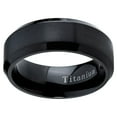 thumbnail image 3 of Black Titanium Ring Men's Brushed Wedding Band, Comfort Fit, 8mm, 3 of 3