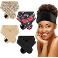 thumbnail image 1 of wonima11 4 Pieces Satin Hair Wrap Scarf Satin Headband for Black Women's Adjustable Silk Hair Wraps for Sleeping Nonslip Strips, 1 of 1