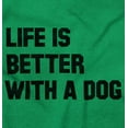 thumbnail image 2 of Life Better With Dog Pet Owner Puppy Unisex Plus Fleece Graphic Hoodie Brisco Brands 2X, 2 of 5